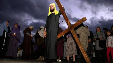 Medio siglo de pasión viviente en Jiménez de Jamuz. Fotos: Peio García