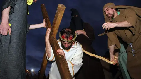 Medio siglo de pasión viviente en Jiménez de Jamuz. Fotos: Peio García