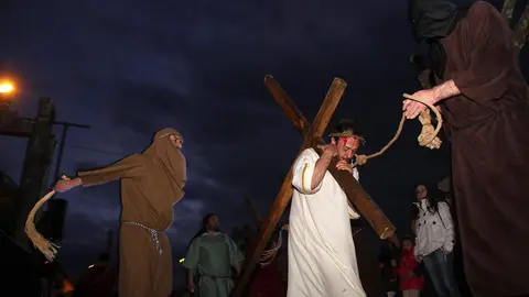 Medio siglo de pasión viviente en Jiménez de Jamuz. Fotos: Peio García