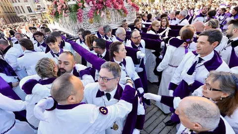 La Real Hermandad de Jesús Divino Obrero organiza la procesión del Encuentro de la Semana Santa de León. Foto: Campillo.