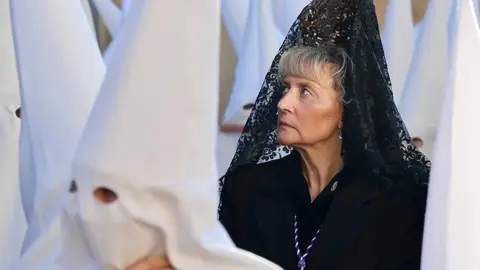 La Real Hermandad de Jesús Divino Obrero organiza la procesión del Encuentro de la Semana Santa de León. Foto: Campillo.