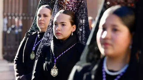 La Real Hermandad de Jesús Divino Obrero organiza la procesión del Encuentro de la Semana Santa de León. Foto: Campillo.