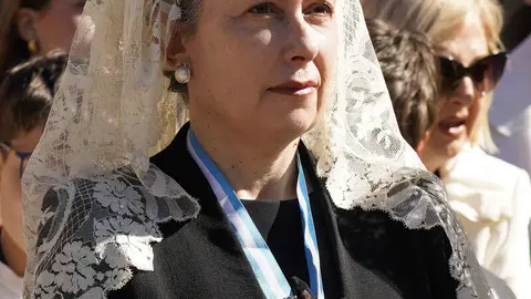 Procesión de Resurrección con la imagen de la Virgen de la Encina y el Santo Sacramento de Ponferrada. Foto: César Sánchez.