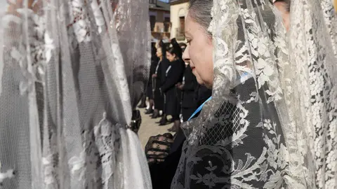 Procesión de Resurrección con la imagen de la Virgen de la Encina y el Santo Sacramento de Ponferrada