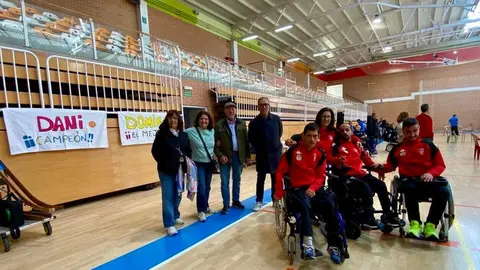 La leonesa Sara Aller y Daniel González, de San Andrés del Rabanedo, se imponen en Trobajo en la última jornada de la Liga de Boccia. Foto: Ayto. San Andrés.