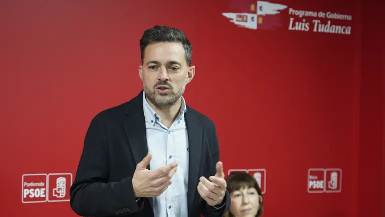 Diego Moreno, durante un acto en las primarias del PSOE de León.