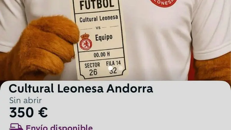 350 euros por una entrada para el Cultural-Andorra.
