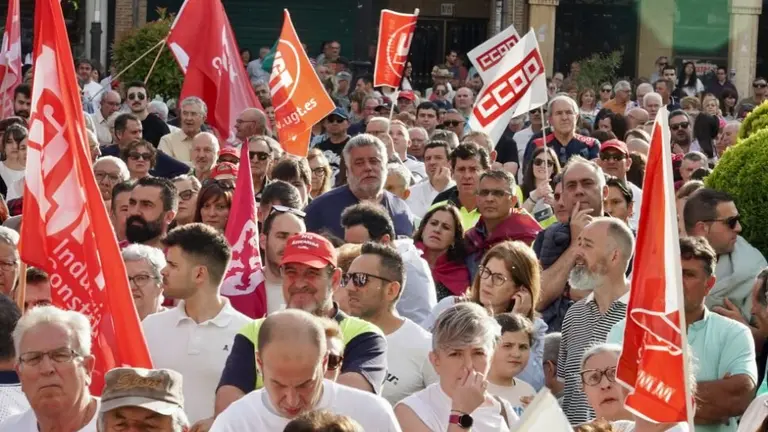 Protesta reciente contra el cierre de la Azucarera de La Bañeza