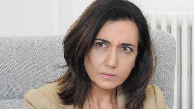 Alicia Gallego, durante una entrevista en Heraldo de León.