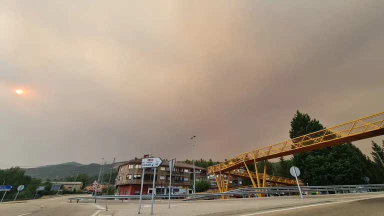 Imagen de la alta contaminación visible en la localidad de La Robla. Foto: Heraldo de León