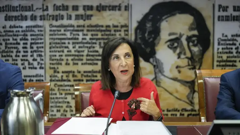 Margarita robles, durante su comparecencia.