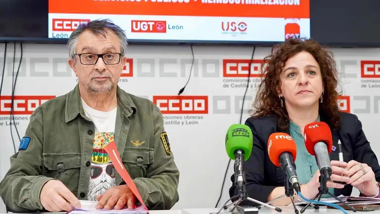 Representantes sindicales de UGT y CCOO valoran los datos del parto en Le&oacute;n.