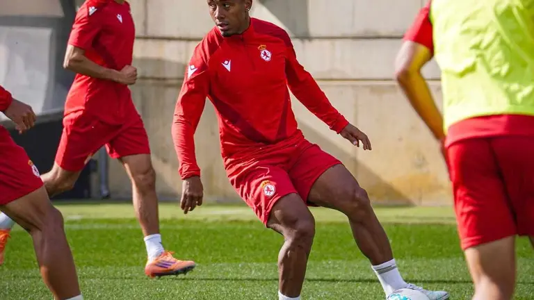 Lucas Ribeiro, durante un entrenamiento.