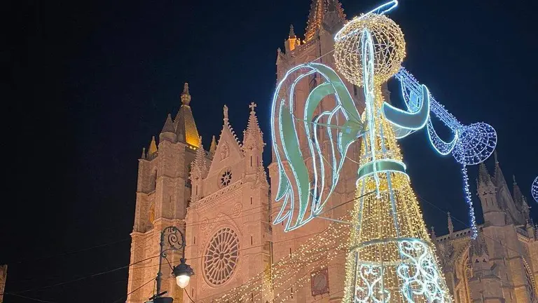Luces de Navidad en León