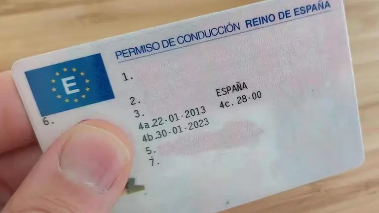 Imagen de un carnet de conducir.