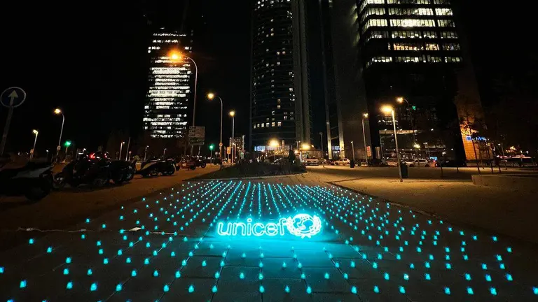 Una de las acciones de UNICEF España en Madrid para celebrar el Día Mundial de la Infancia. Foto: UNICEF España