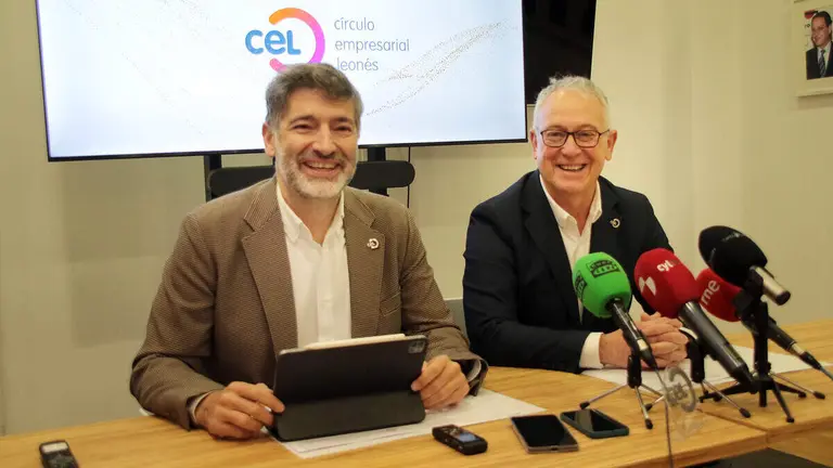 El presidente del C&iacute;rculo Empresarial Leon&eacute;s, Julio C&eacute;sar &Aacute;lvarez, y el secretario general, Niceso &Aacute;lvarez.