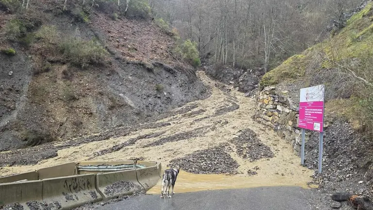 Nuevo derrumbe de rocas y tierra en el acceso a Pe&ntilde;alba de Santiago (Le&oacute;n) solo un mes despu&eacute;s de su reapertura