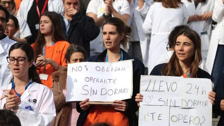 Huelga de m&eacute;dicos contra el Estatuto Marco.