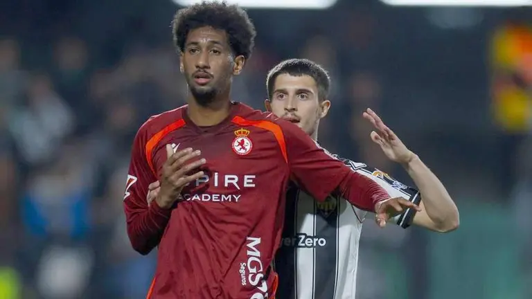 Homam, en un lance del encuentro ante el Castell&oacute;n.