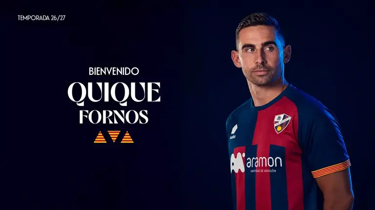 Imagen del Huesca anunciando el fichaje de Fornos.