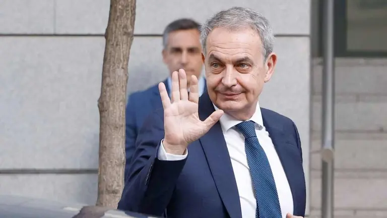 Zapatero, a su llegada a la Audiencia Nacional.