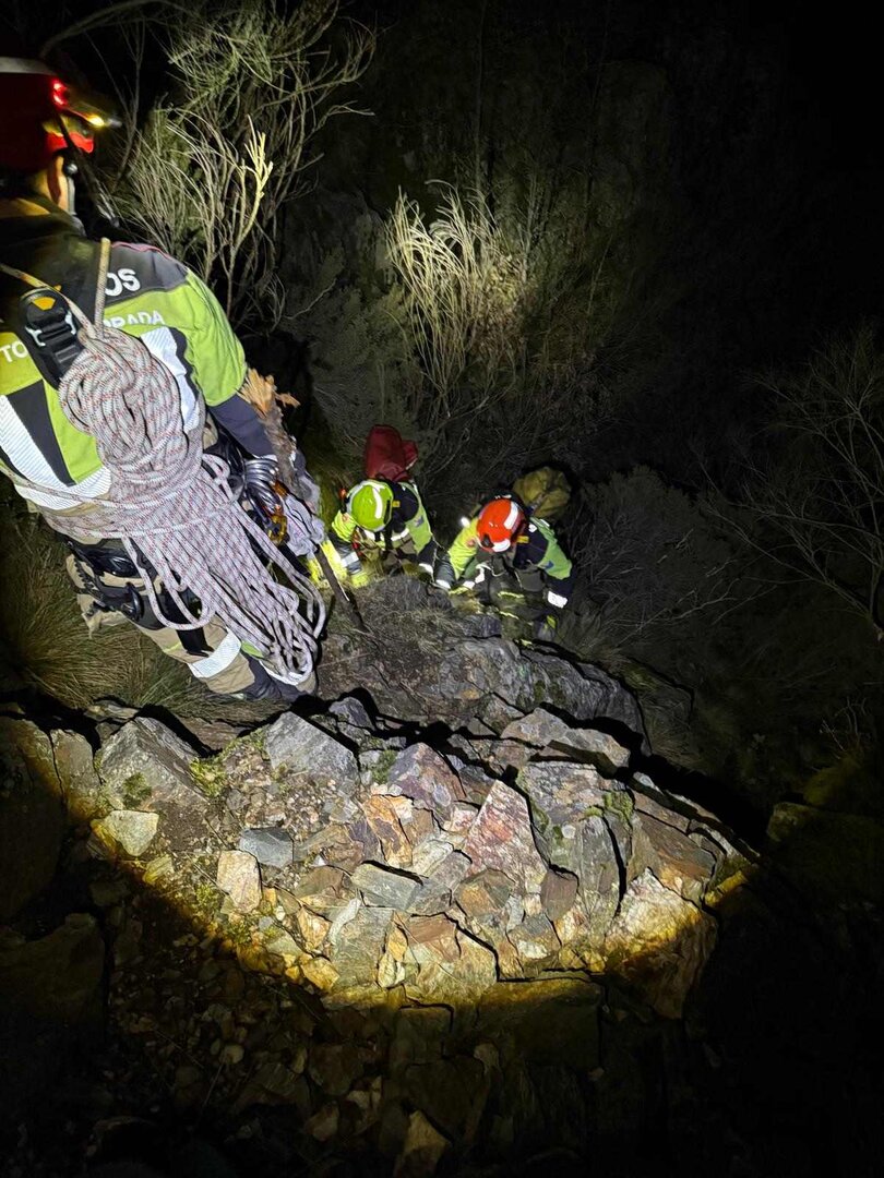 El operativo de rescate tuvo que intervenir en una zona de gran dificultad.