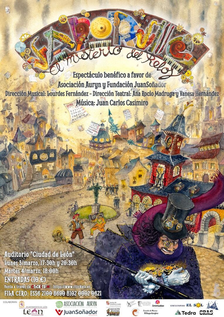 Cartel de 'Vaporville: El misterio del reloj'.