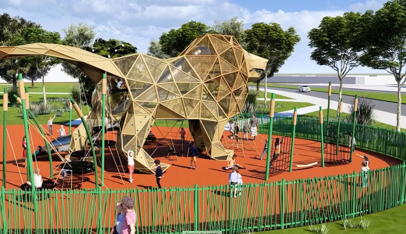 Imagen del león gigante que se instalará junto al Auditorio de León.