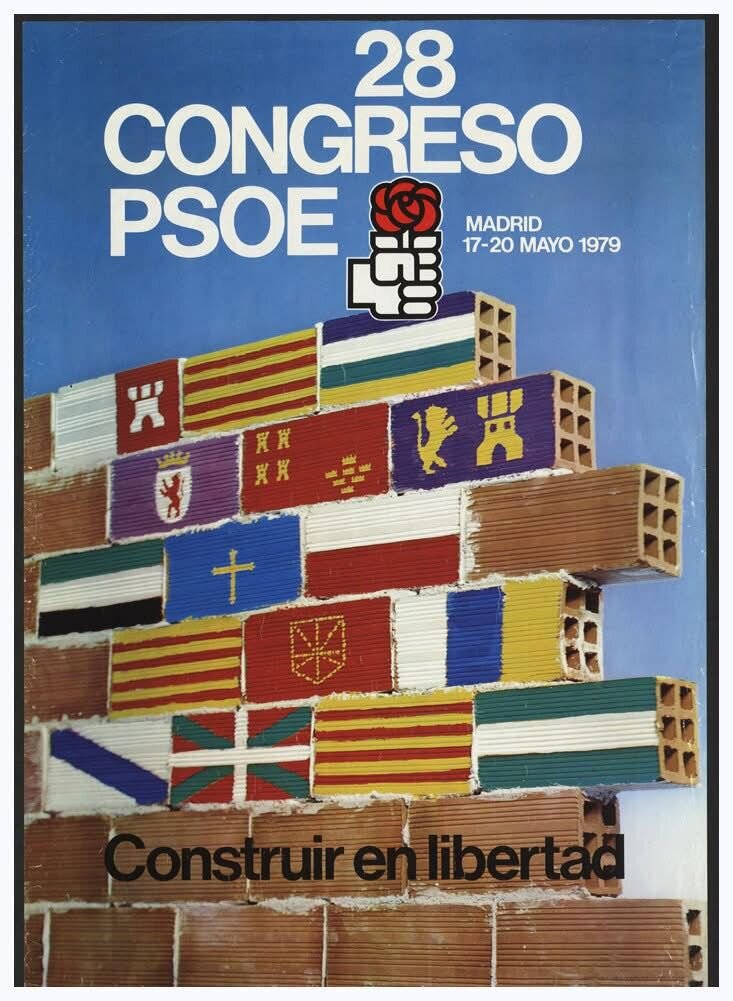 Cartel del 28 congreso del PSOE.