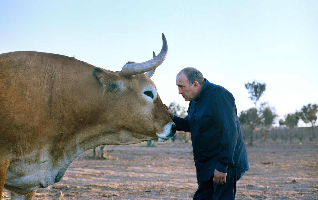 José Gordón, con uno de los animales que se encuentran bajo su cuidado.