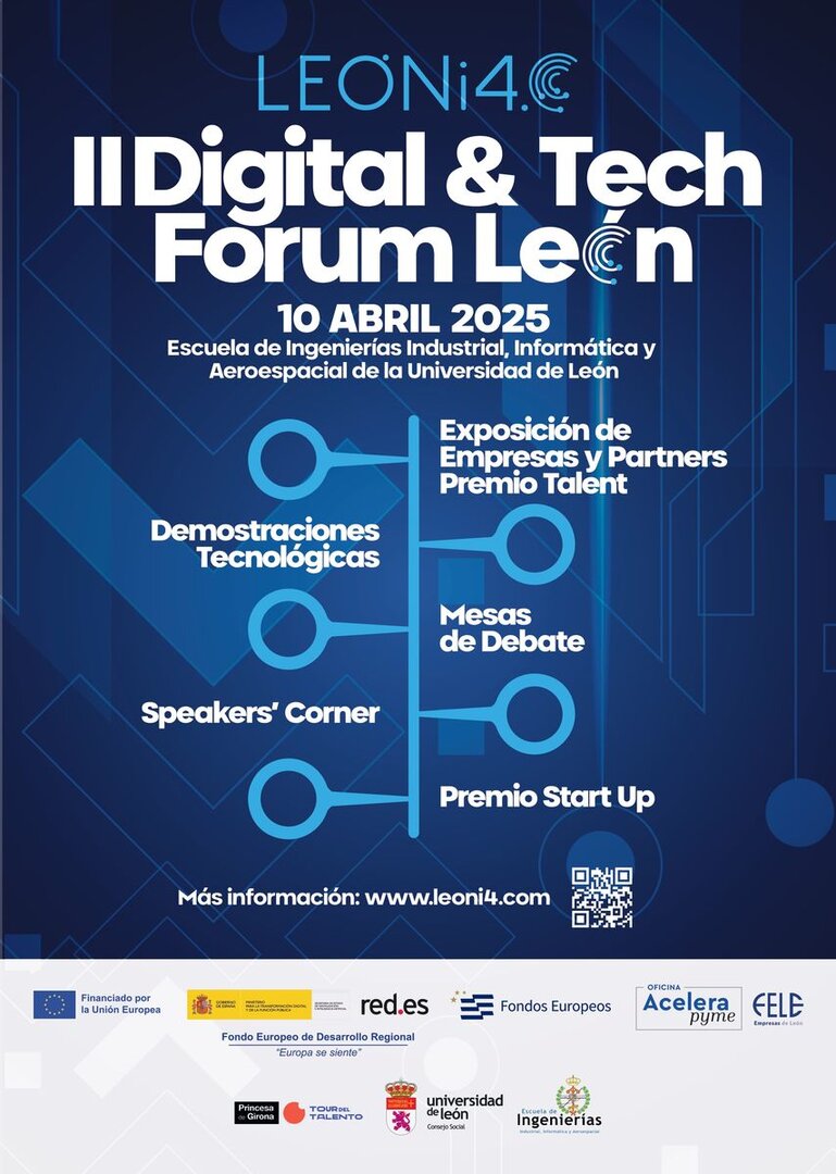 Cartel de la Expo Leóni4 II Digital & Tech Forum.