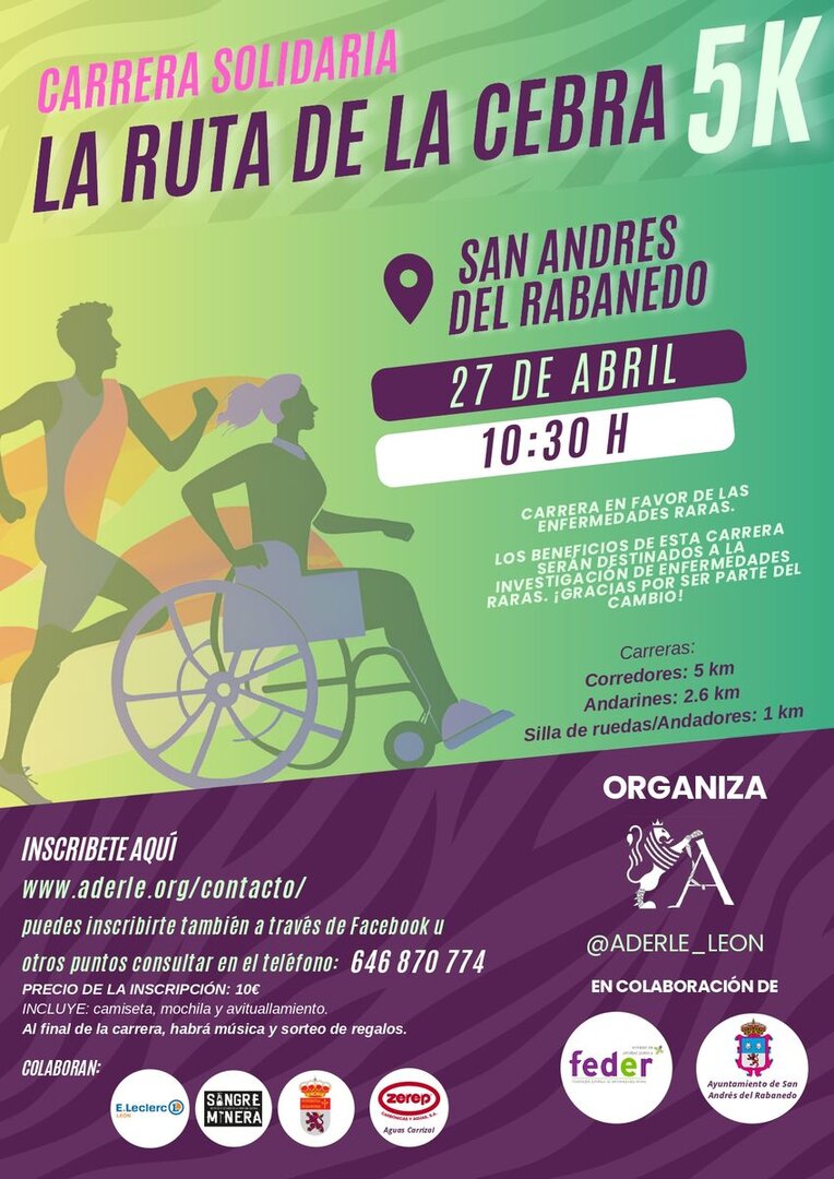 Cartel de la Carrera Solidaria 'La Ruta de la Cebra'.