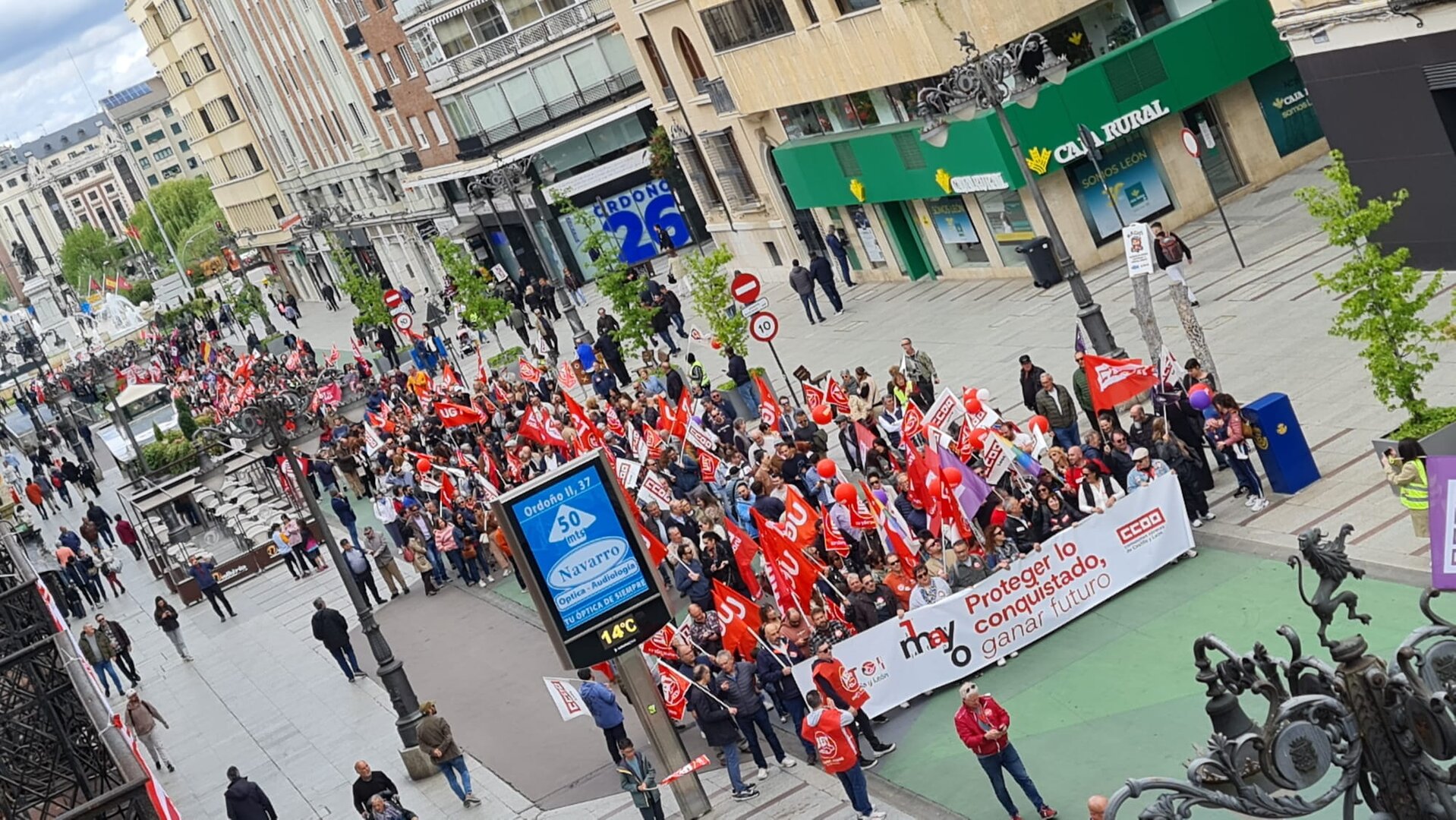 Imagen de la marcha en Ordoño II.