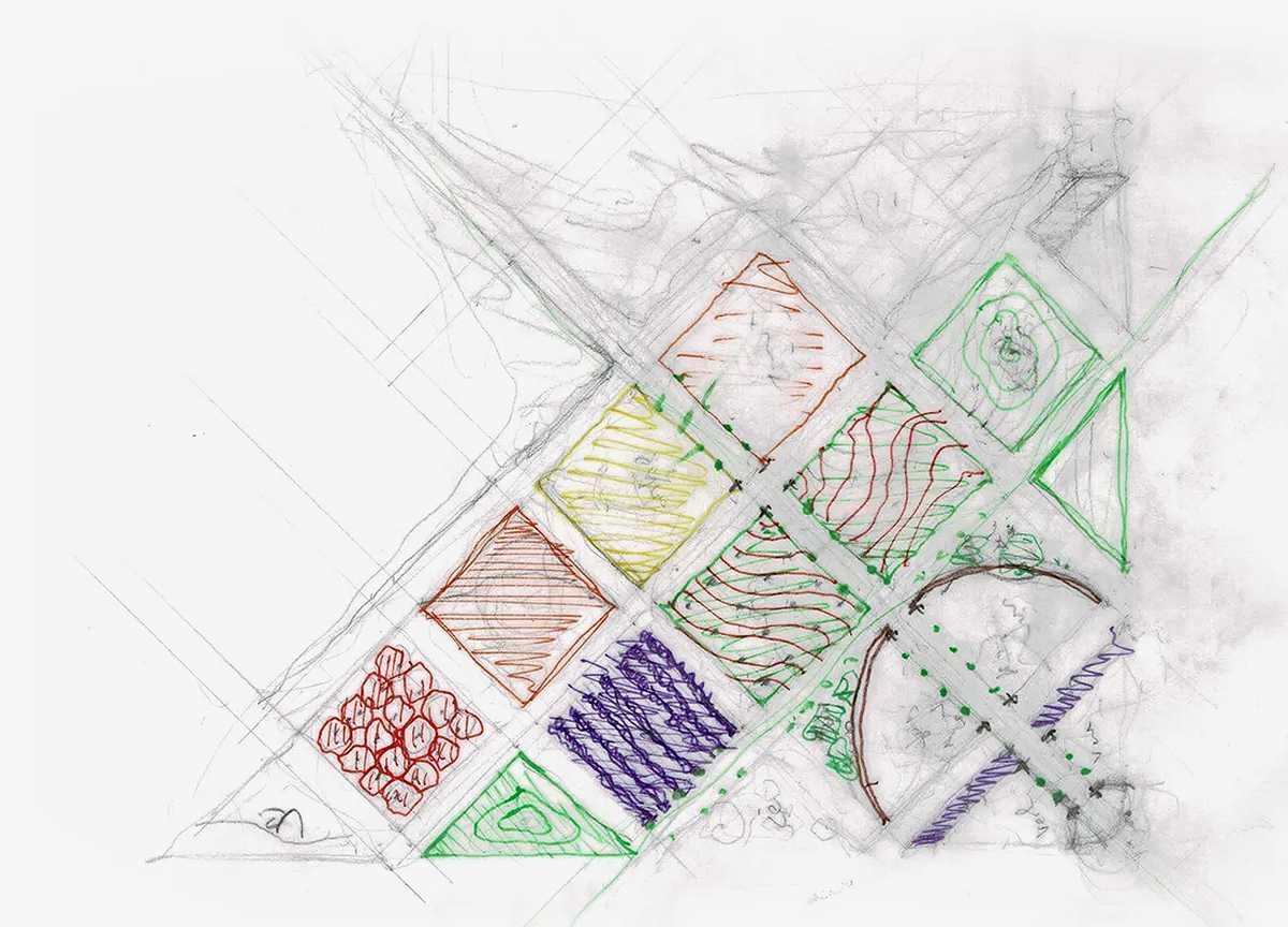Imagen de uno de los primeros bocetos planteados para este parque.