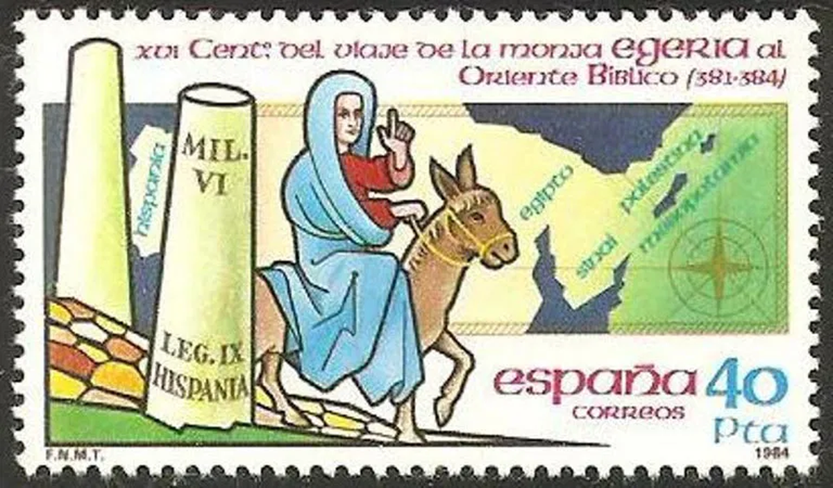 Sello conmemorativo del viaje de Egeria ad loca sancta