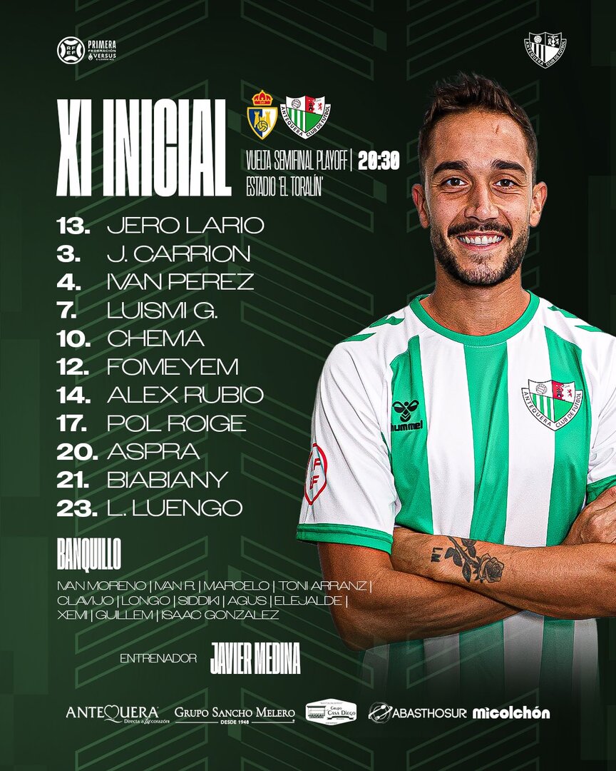 Alineación del Antequera.