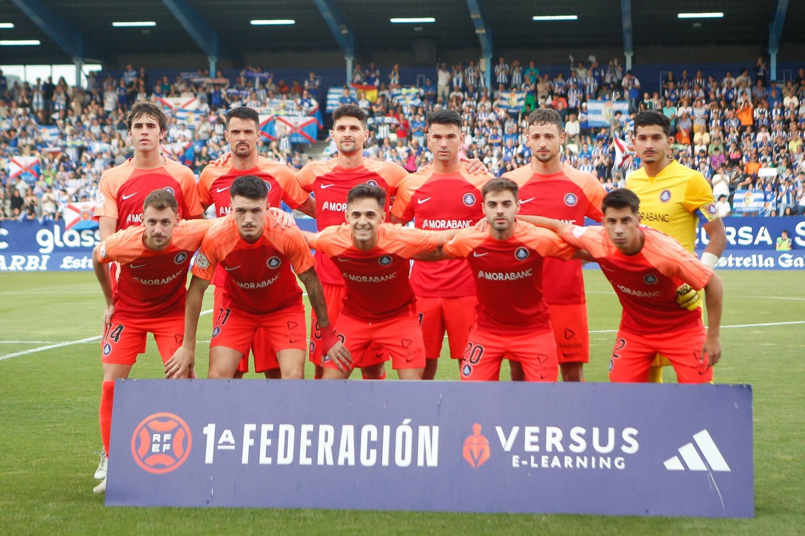 Alineación del Andorra en El Toralín.
