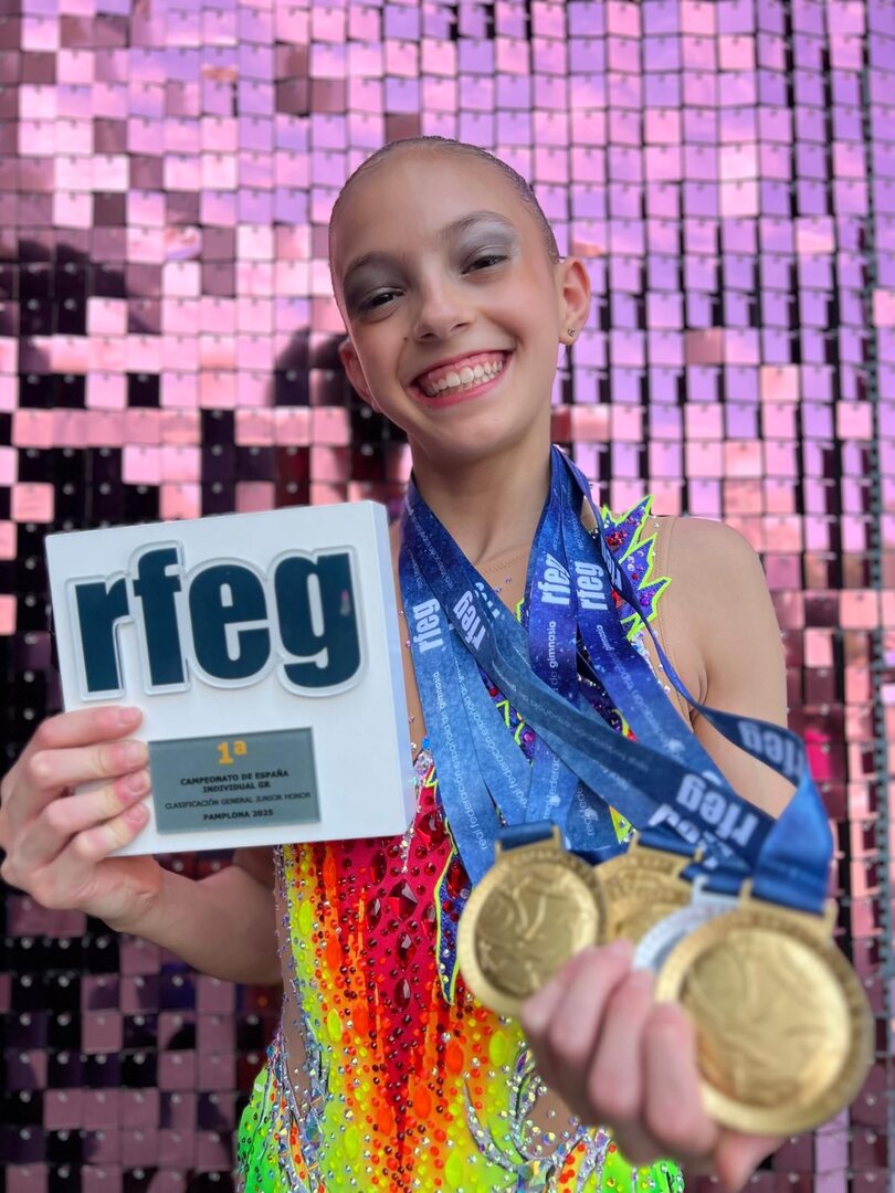 Marta Pérez se proclama campeona de España Júnior en los Nacionales de la Categoría de Honor. Foto: Club Ritmo