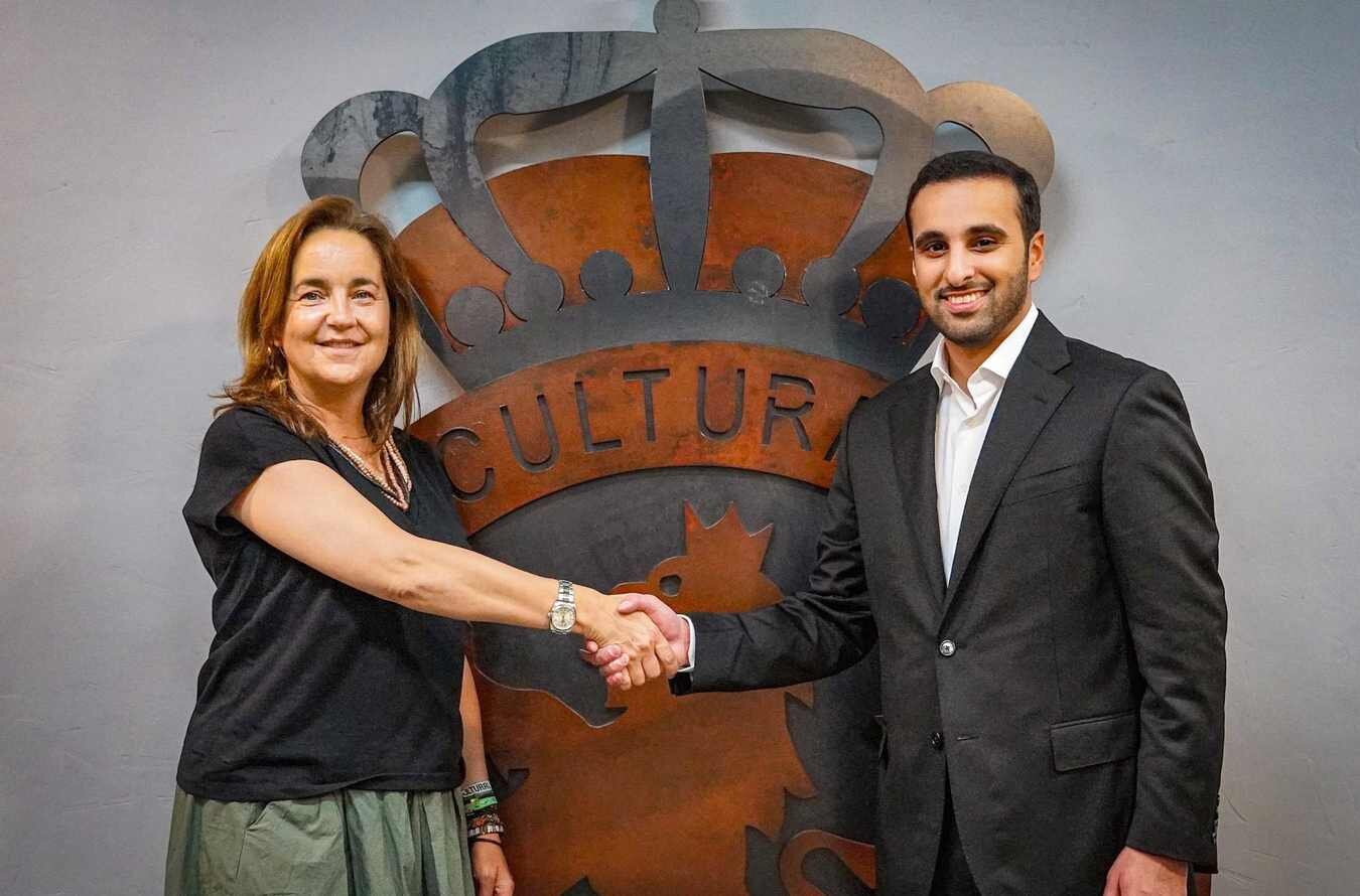 Un instante de la visita institucional realizada a la Cultural y Deportiva Leonesa.