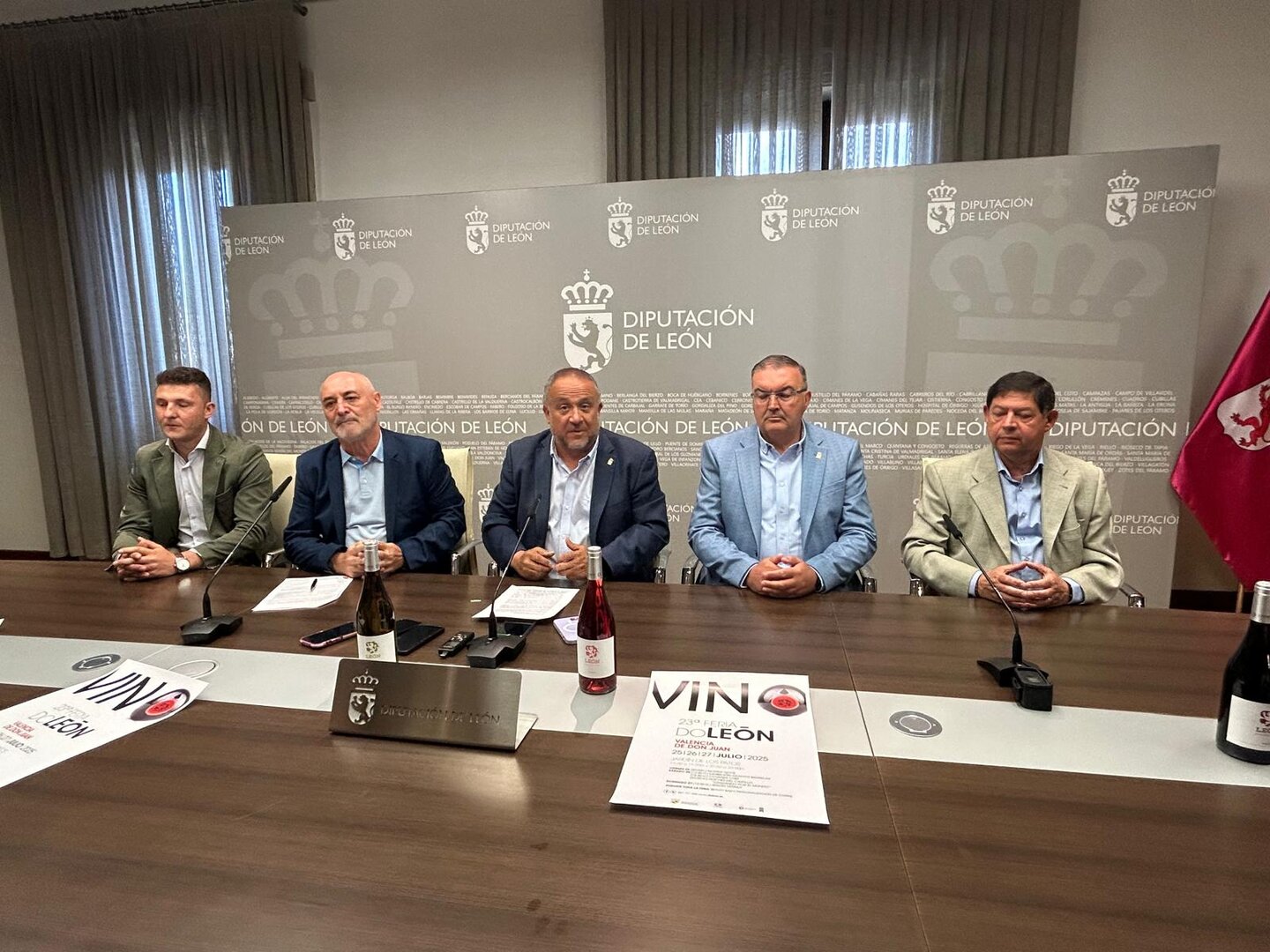 Un instante de la rueda de prensa este miércoles en la Diputación de León.