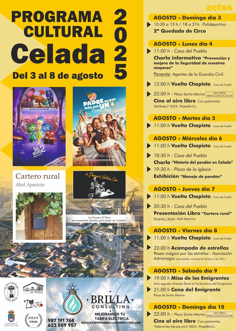 Cartel de la programación.