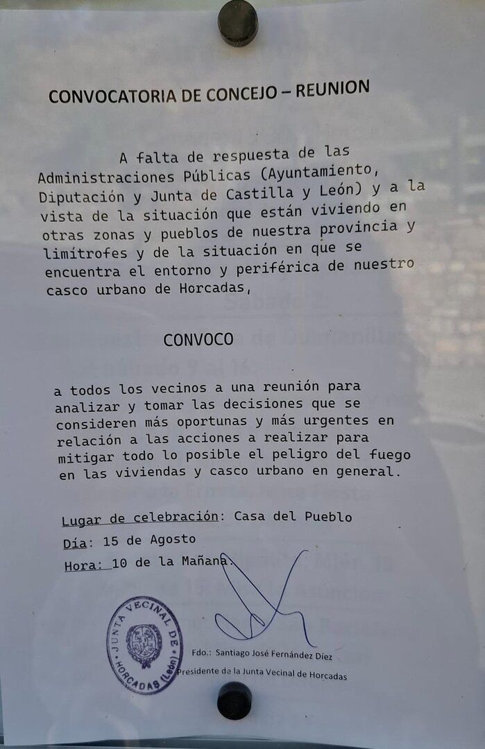 La llamada a concejo de Horcadas. Foto: @BorjaBarba
