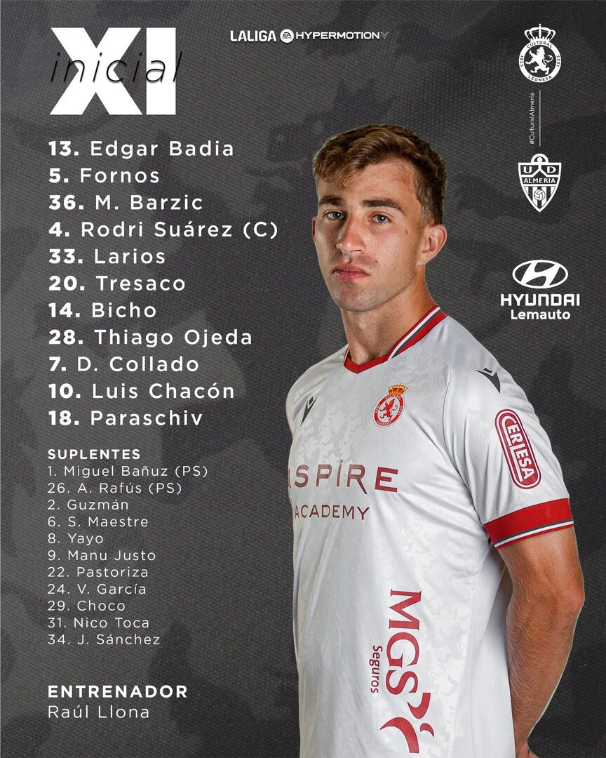 Ya hay alineación en la Cultural y Deportiva Leonesa.