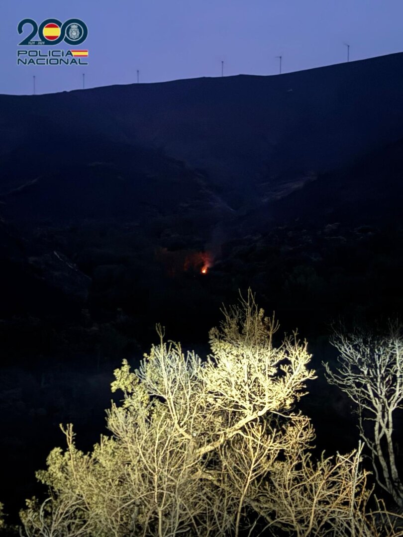 Conato de incendio en Bouzas. Foto: Policía Nacional