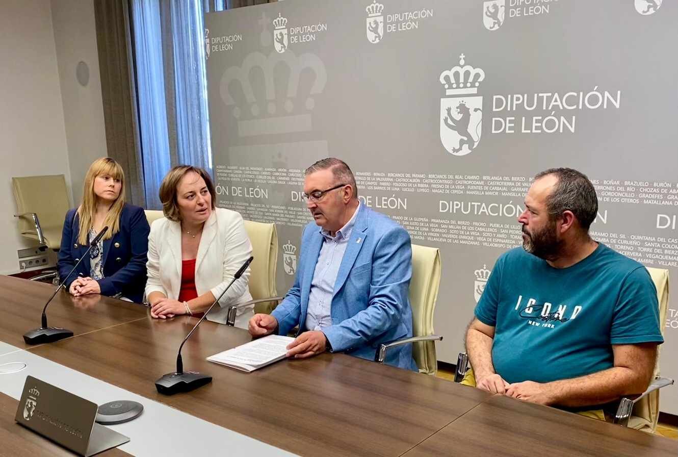 Un instante de la presentación de la feria en la Diputación de León.