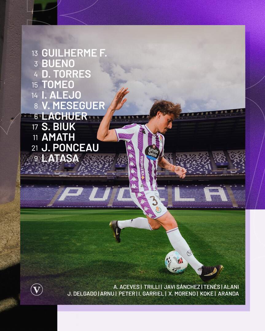 Equipo inicial del Valladolid.
