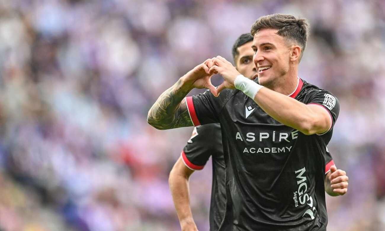 Así celebró Collado su gol.
