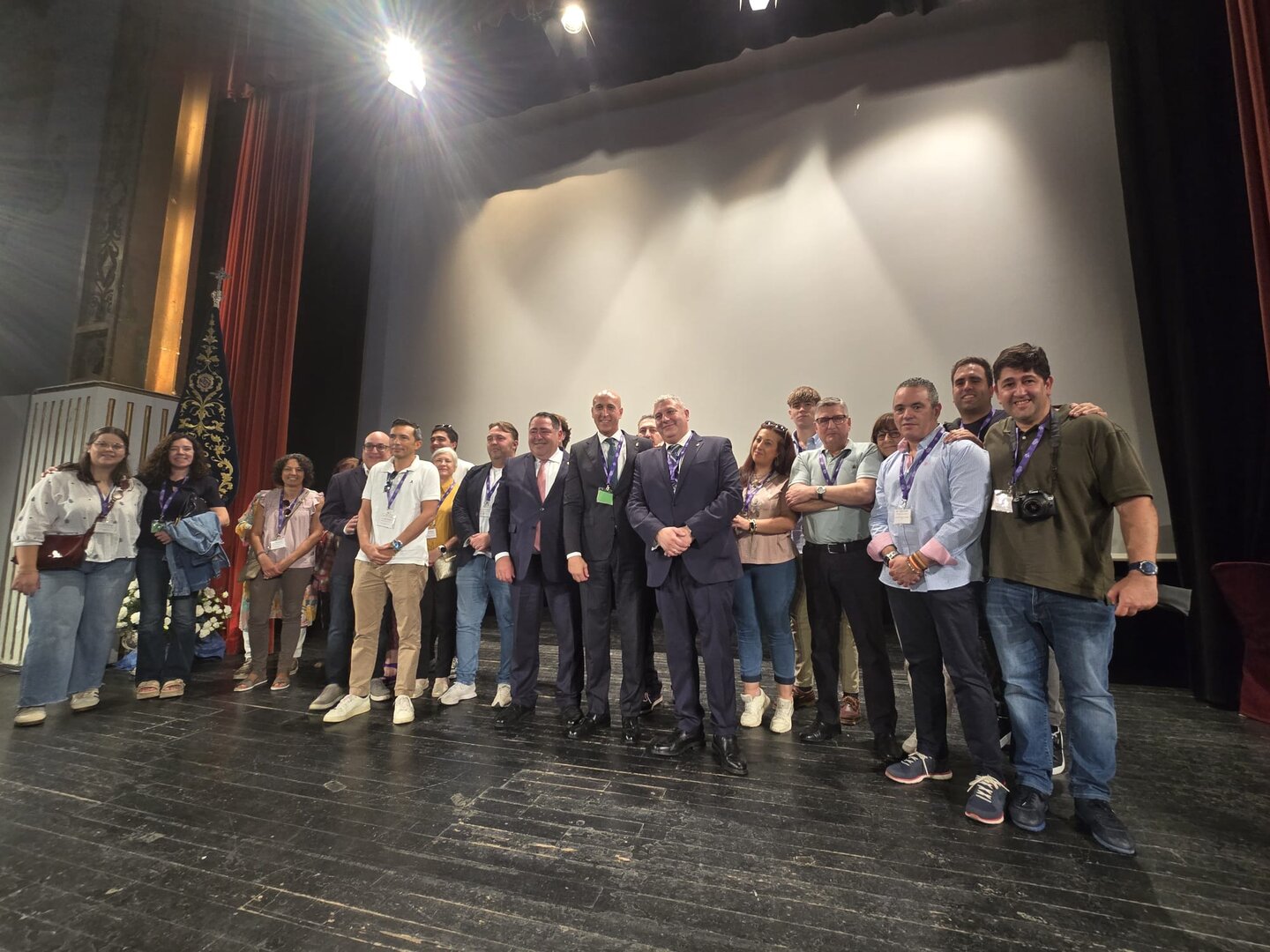La delegación leonesa desplazada hasta Ayamonte.