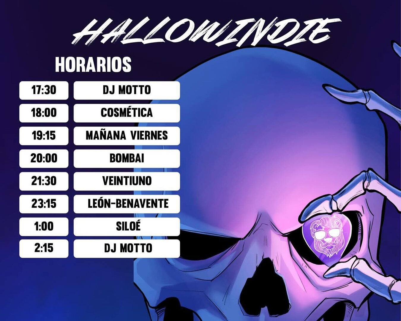 La gran fiesta de Hallowindie es otra opción pero NO HAY ENTRADAS (el papel se ha agotado).